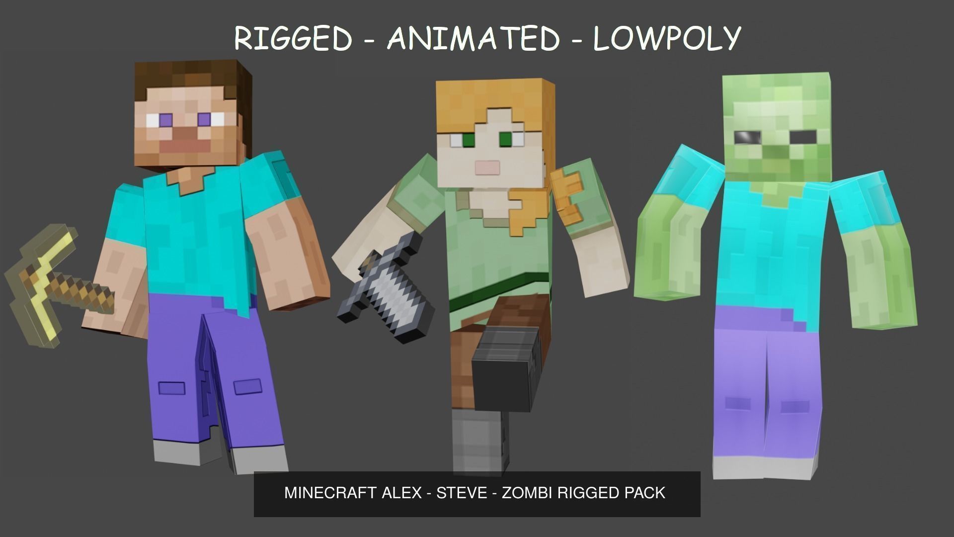 MINECRAFT CHARACTER AND TOOL COLLECTION _6