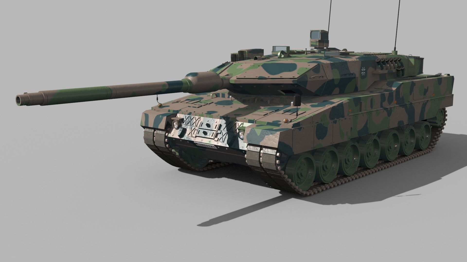 Leopard 2 A Tank 3d model - animated 3D model_7