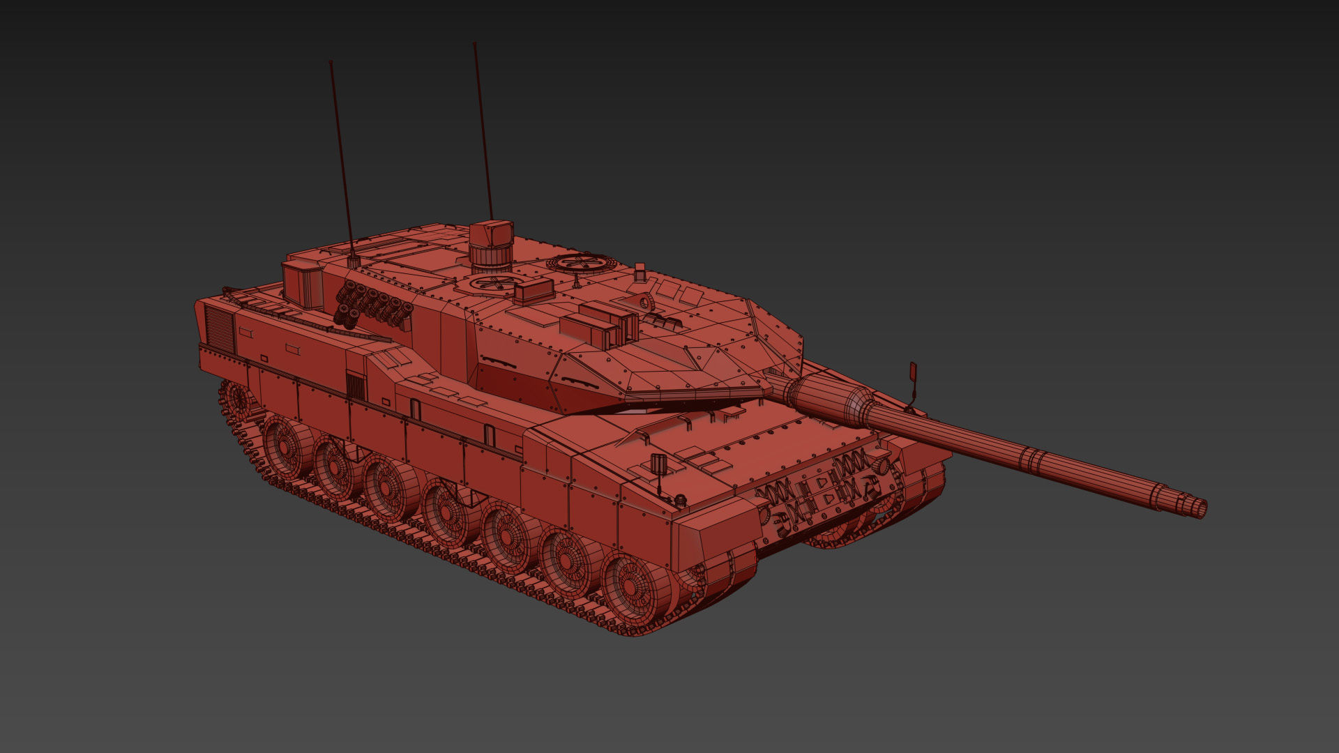 Leopard 2 A Tank 3d model - animated 3D model_15