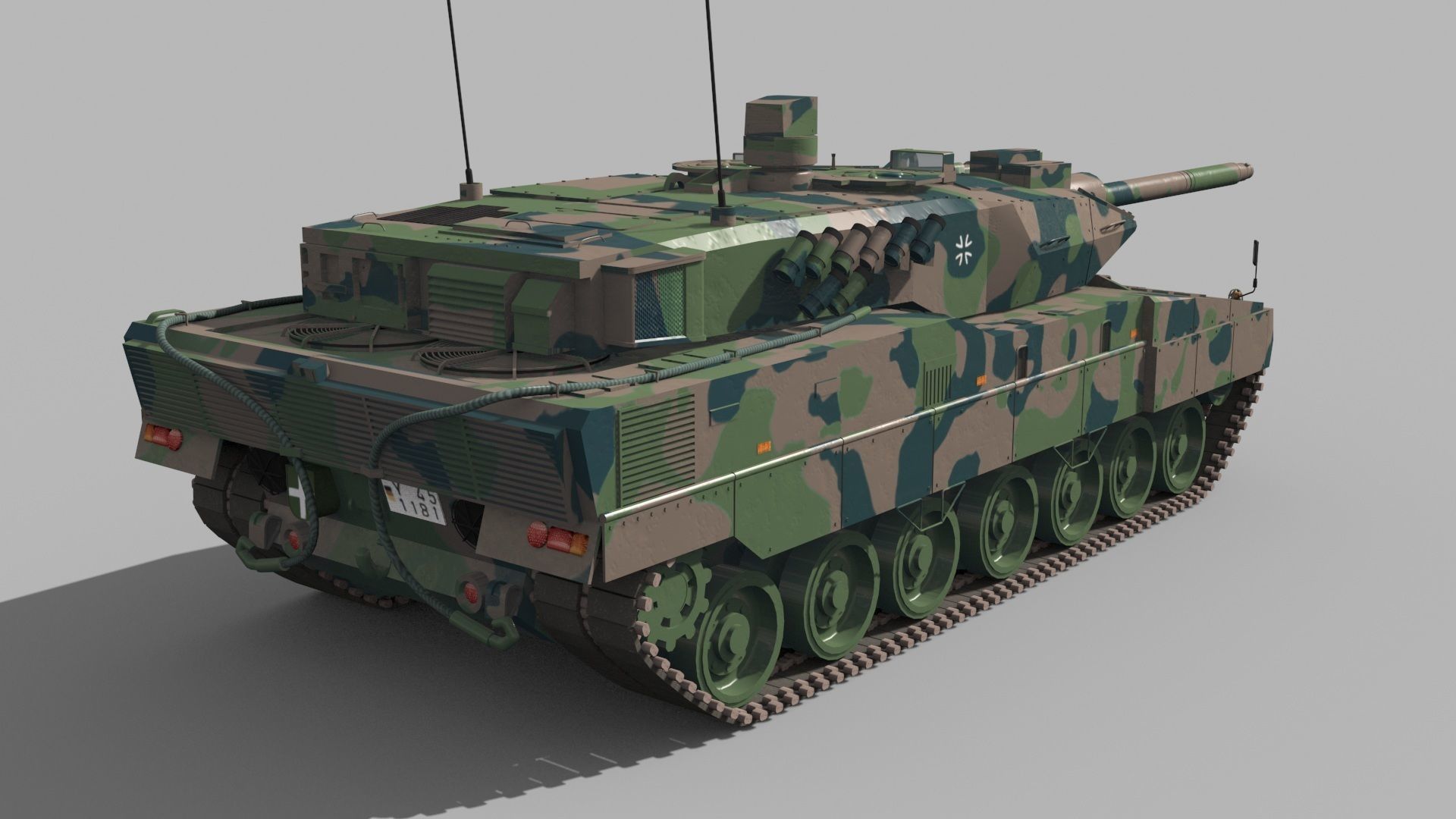 Leopard 2 A Tank 3d model - animated 3D model_11
