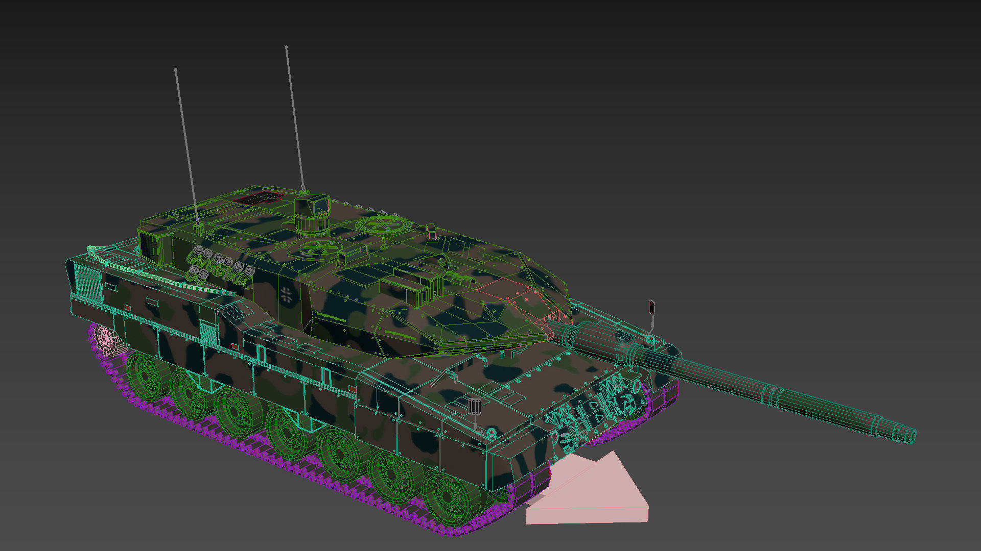 Leopard 2 A Tank 3d model - animated 3D model_14