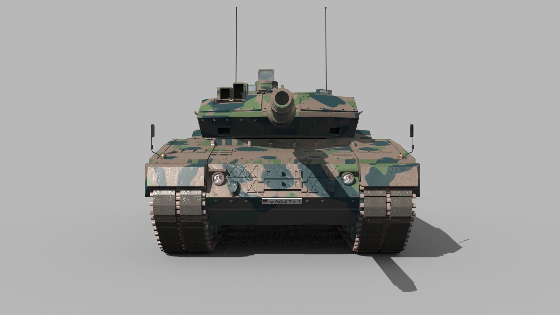 Leopard 2 A Tank 3d model - animated 3D model_13