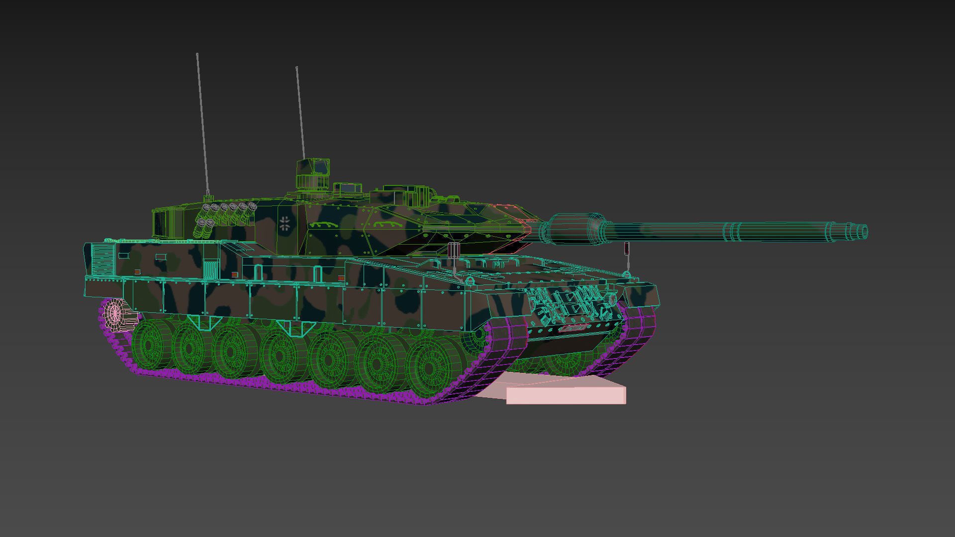 Leopard 2 A Tank 3d model - animated 3D model_17