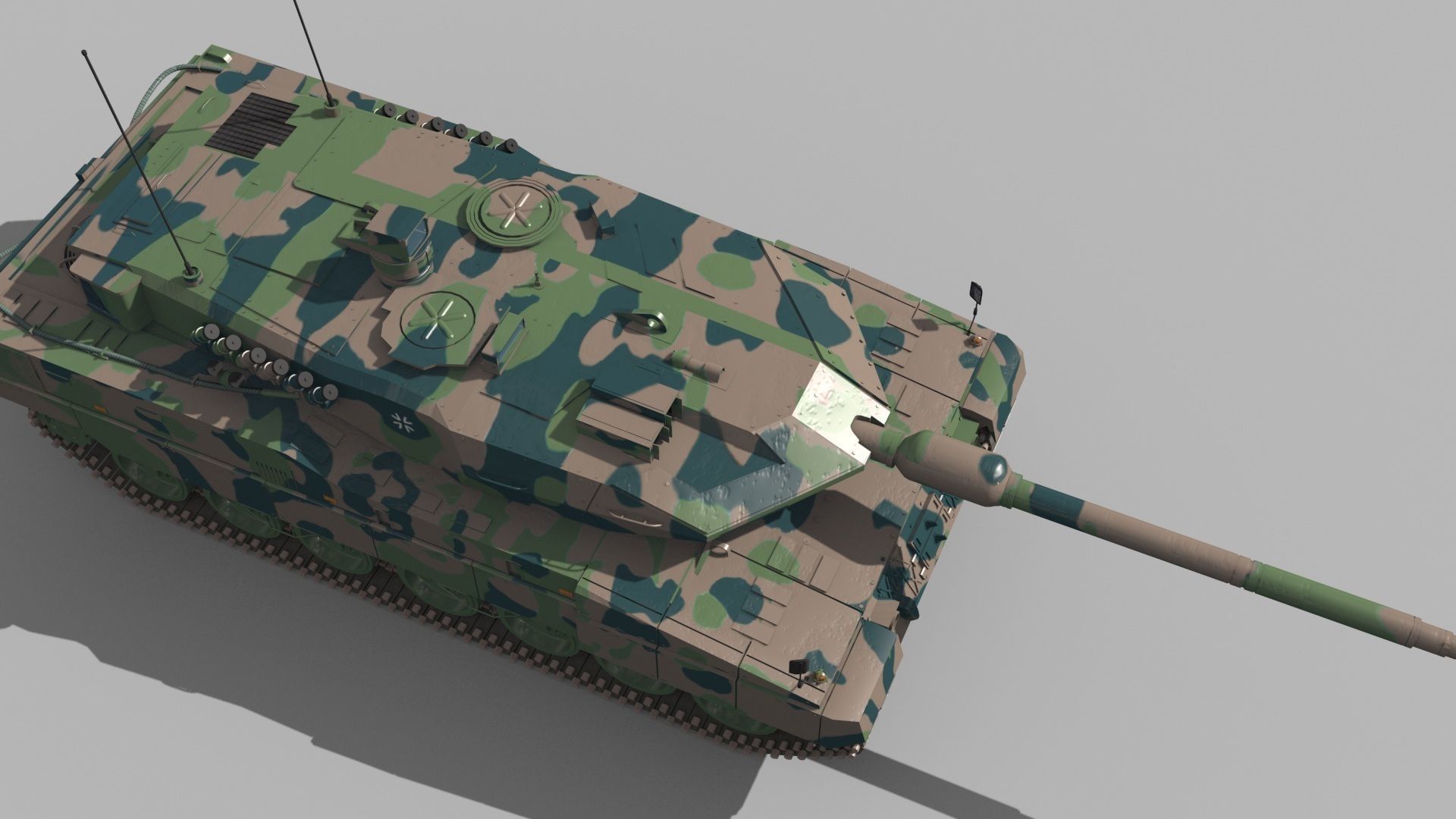 Leopard 2 A Tank 3d model - animated 3D model_5