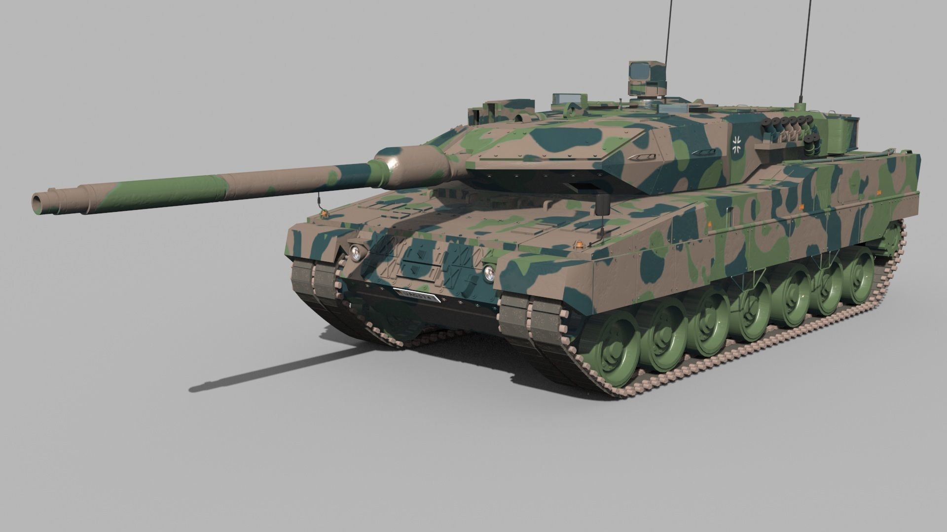 Leopard 2 A Tank 3d model - animated 3D model_6