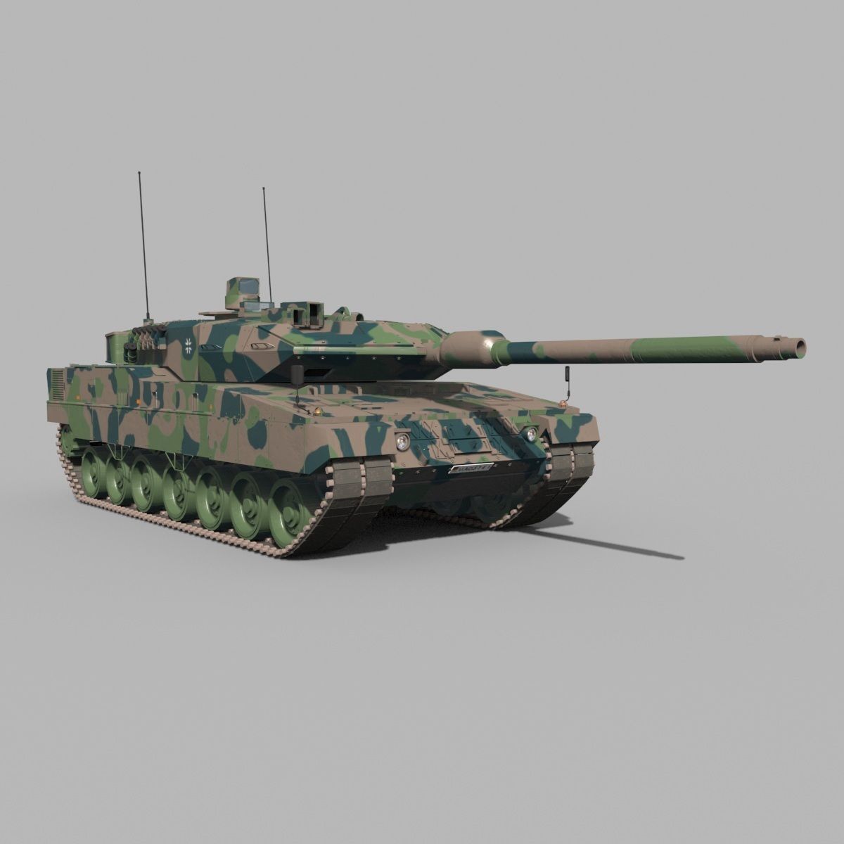 Leopard 2 A Tank 3d model - animated 3D model_2