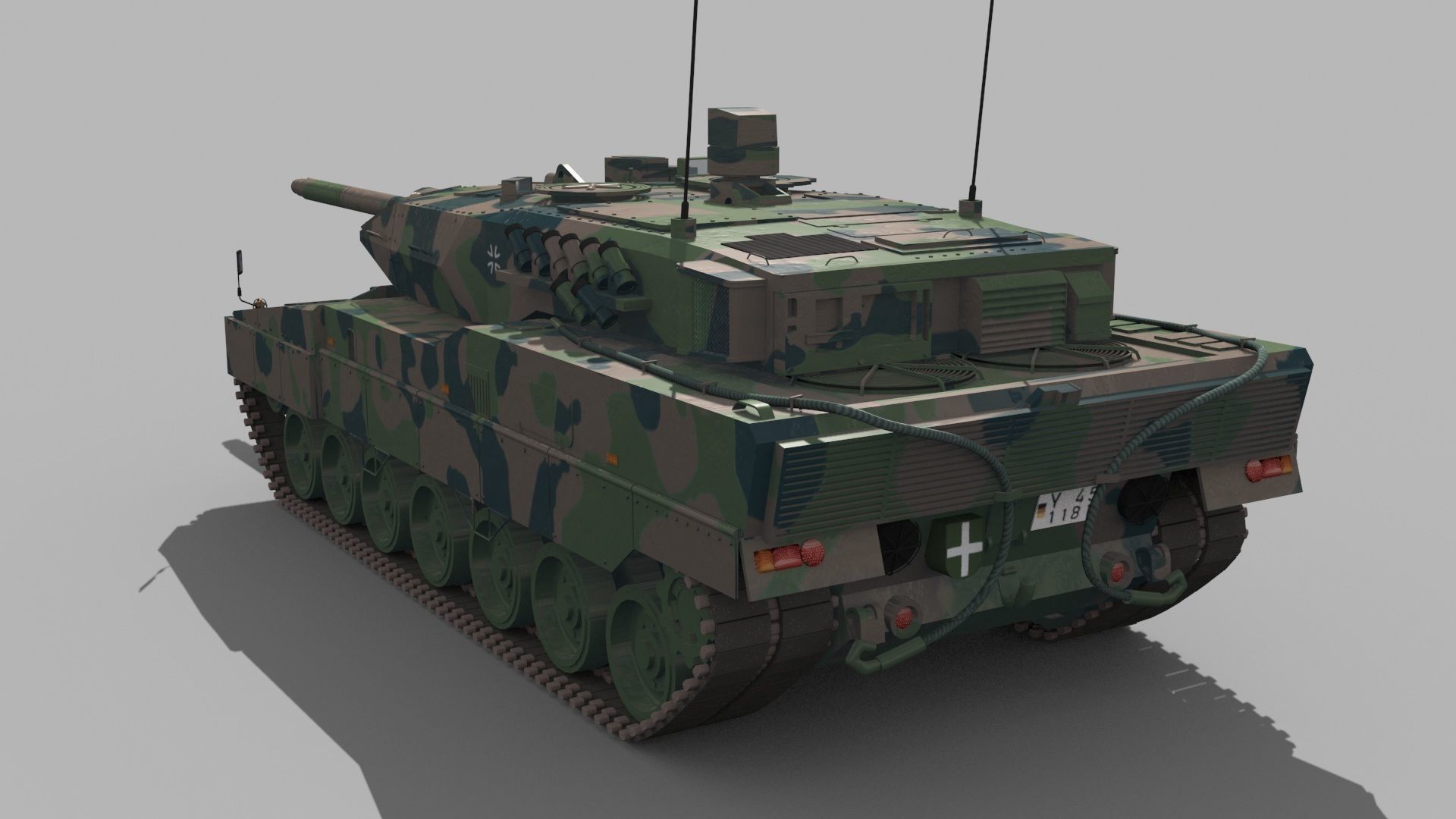 Leopard 2 A Tank 3d model - animated 3D model_8