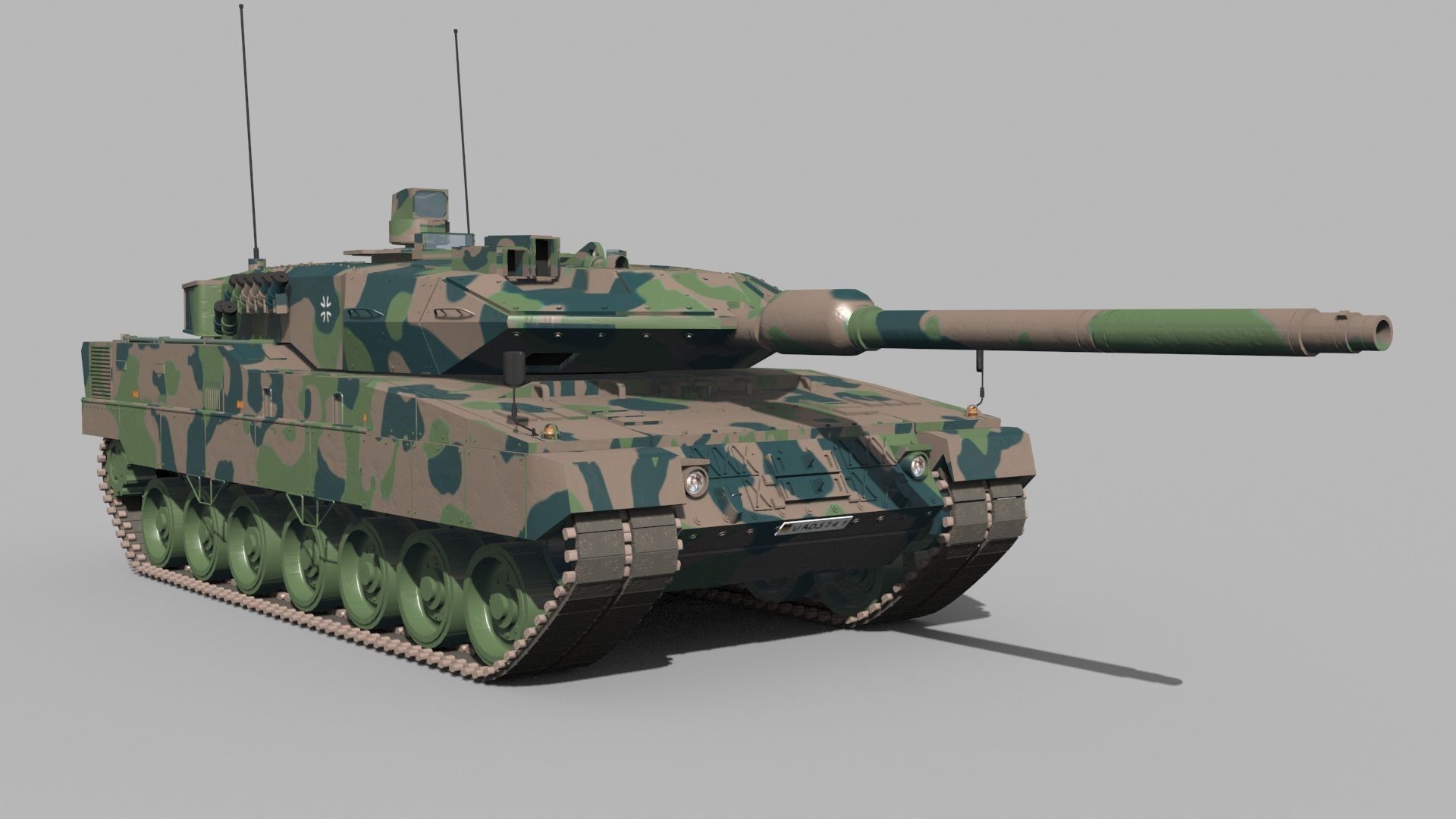 Leopard 2 A Tank 3d model - animated 3D model_4
