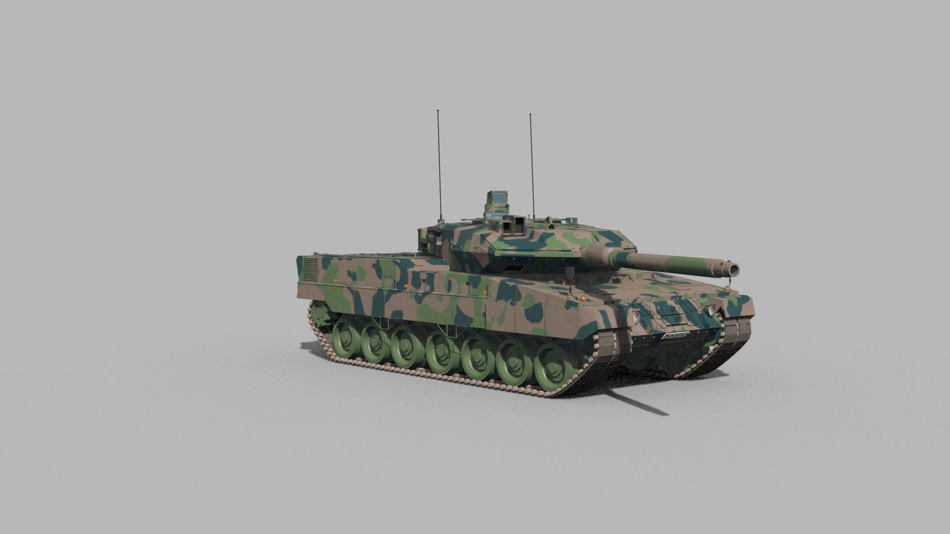 Leopard 2 A Tank 3d model - animated 3D model_19