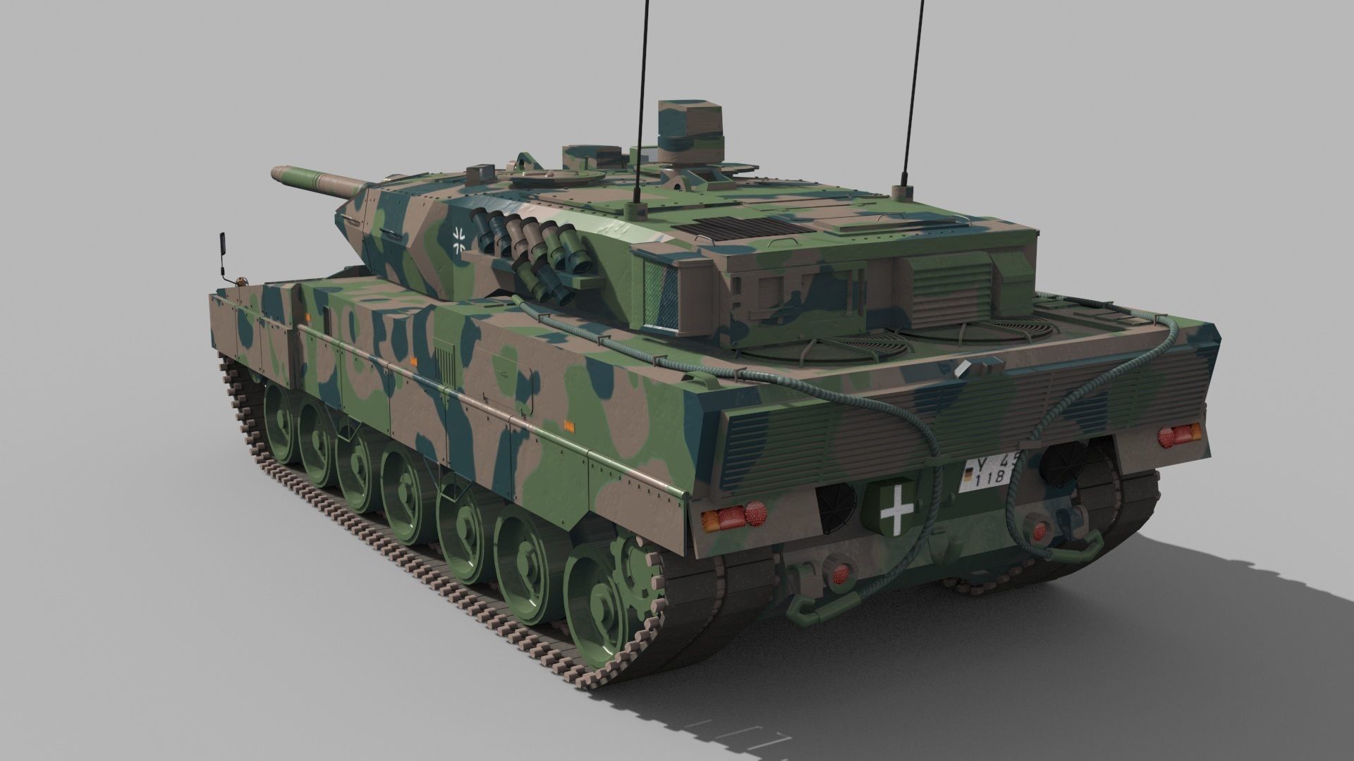 Leopard 2 A Tank 3d model - animated 3D model_9
