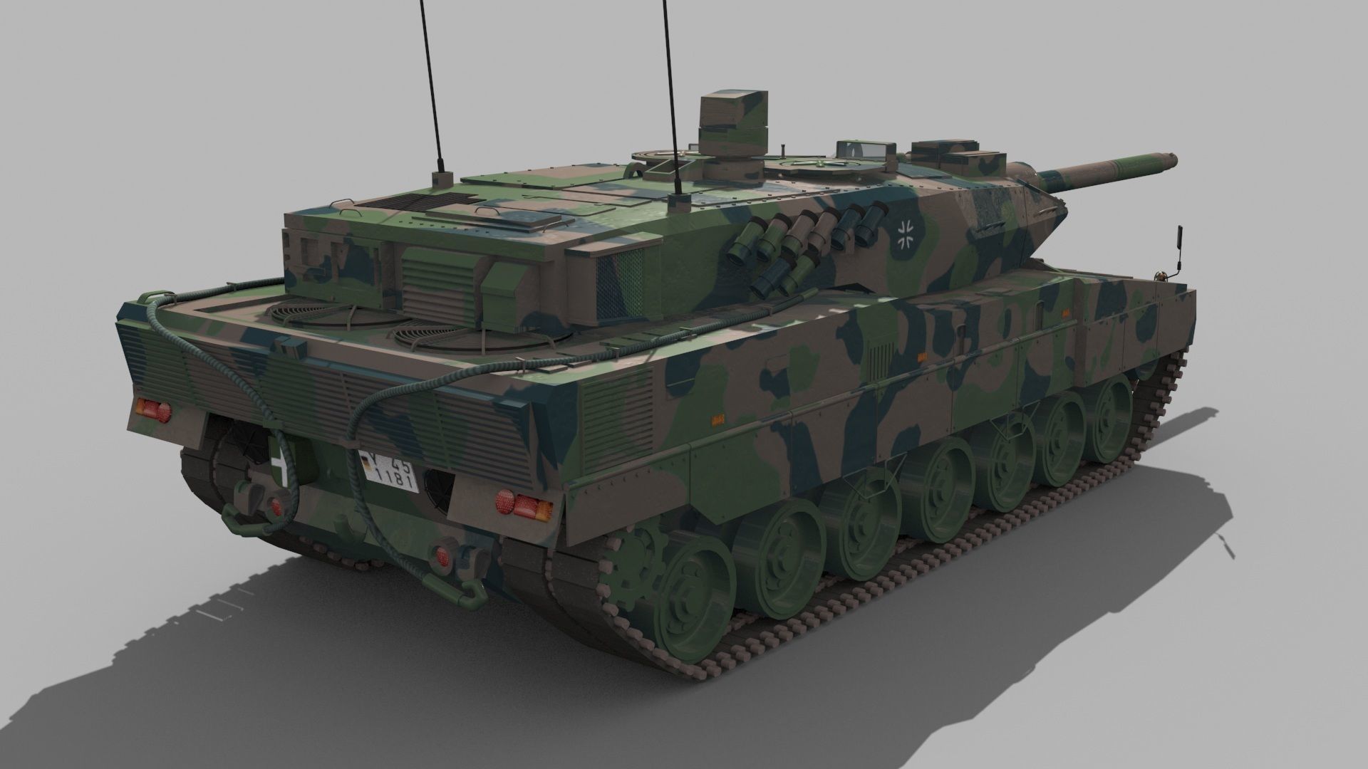 Leopard 2 A Tank 3d model - animated 3D model_10