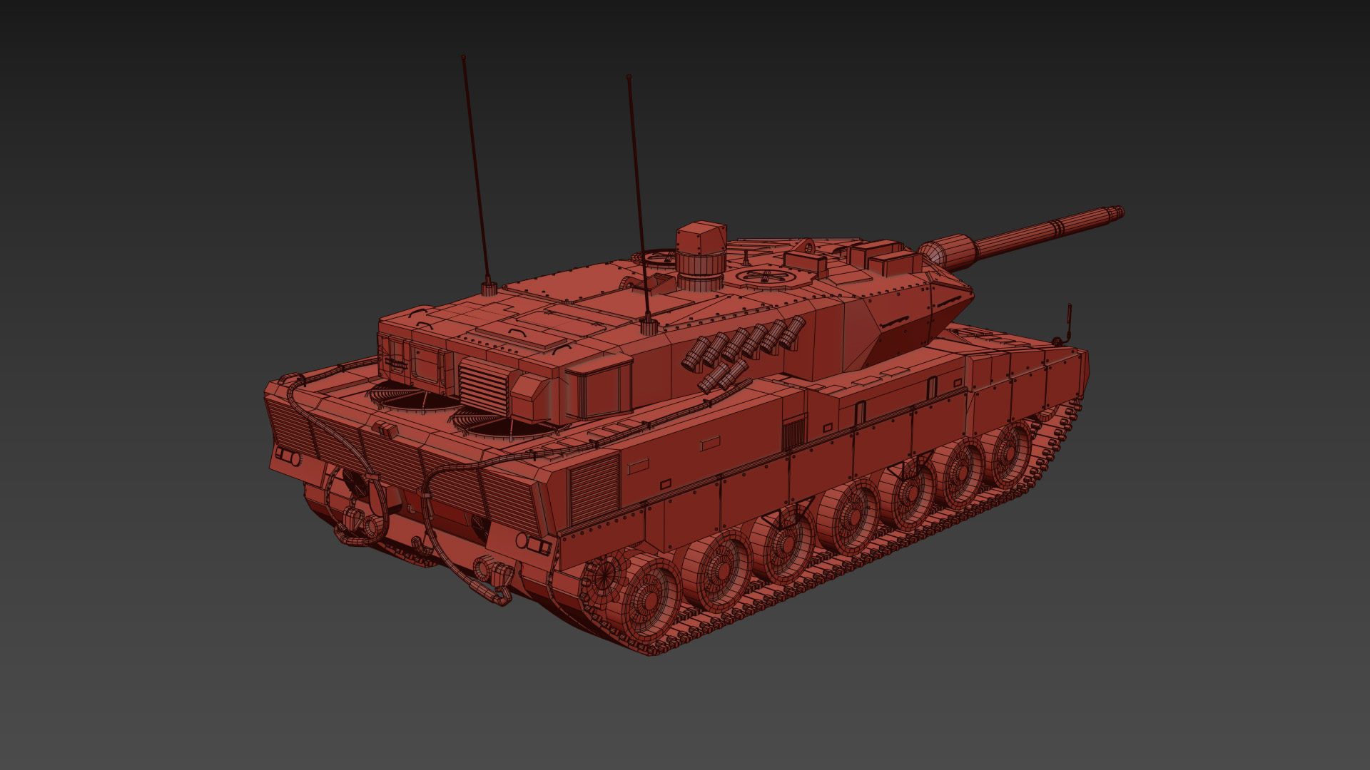 Leopard 2 A Tank 3d model - animated 3D model_16