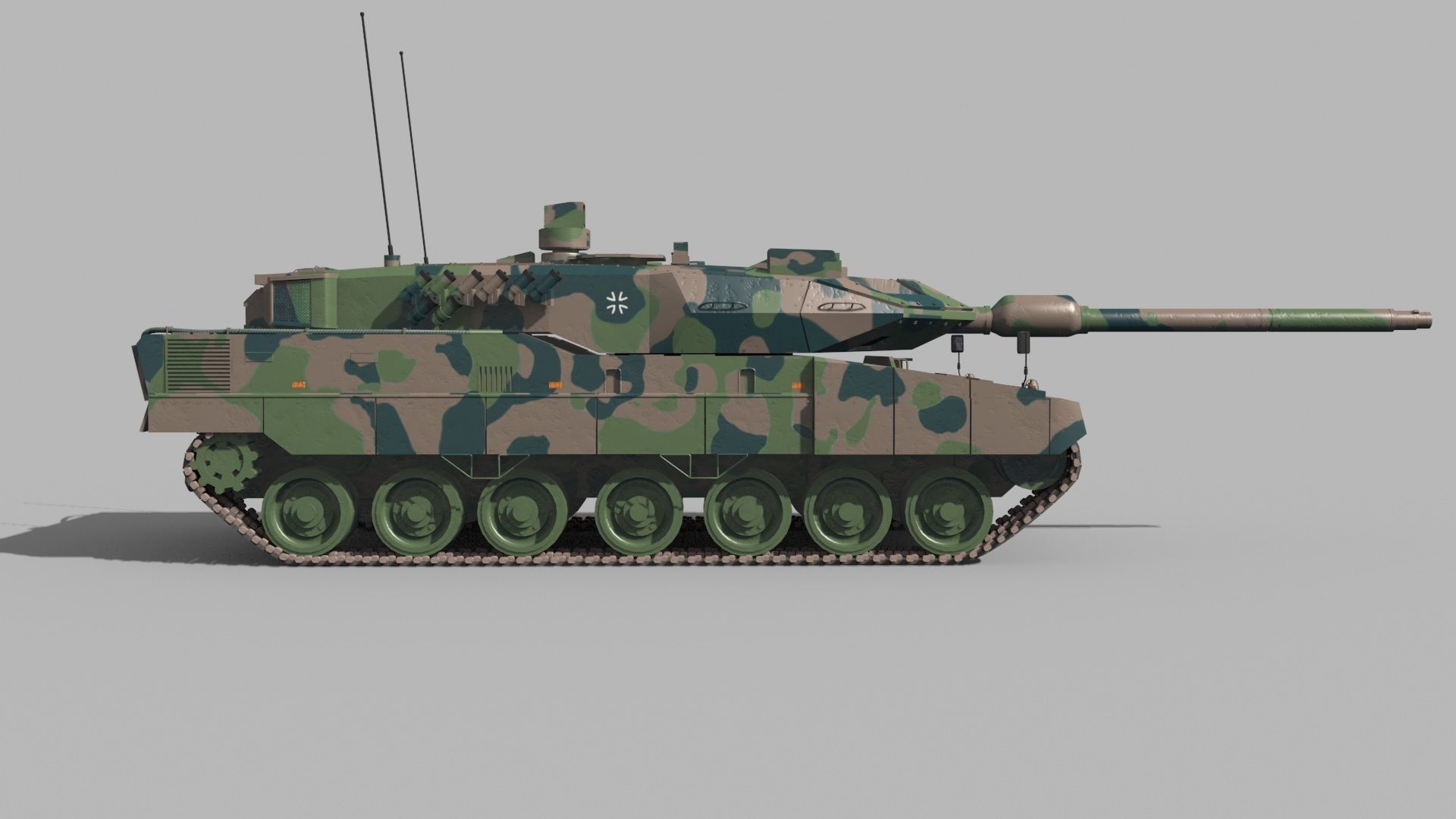 Leopard 2 A Tank 3d model - animated 3D model_12