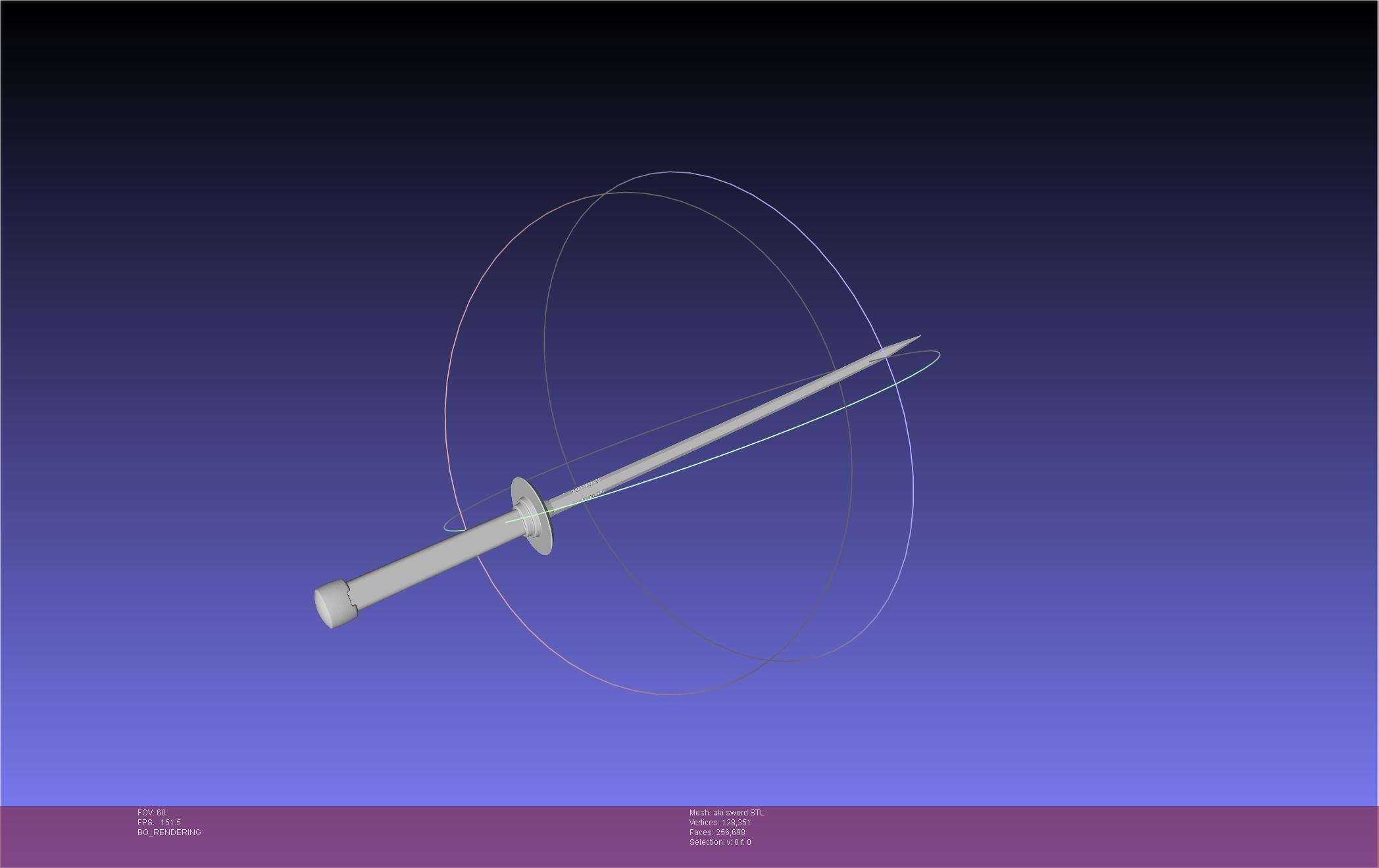 Chainsaw Man Aki Curse Sword Assembly 3D print model_12