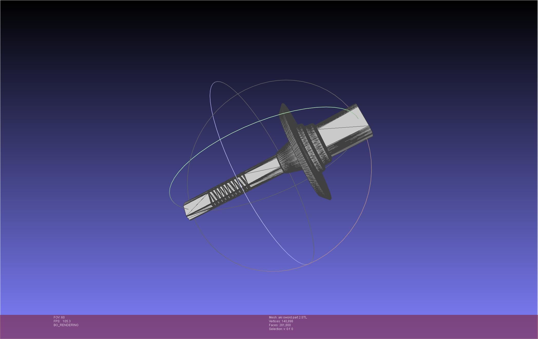 Chainsaw Man Aki Curse Sword Assembly 3D print model_59