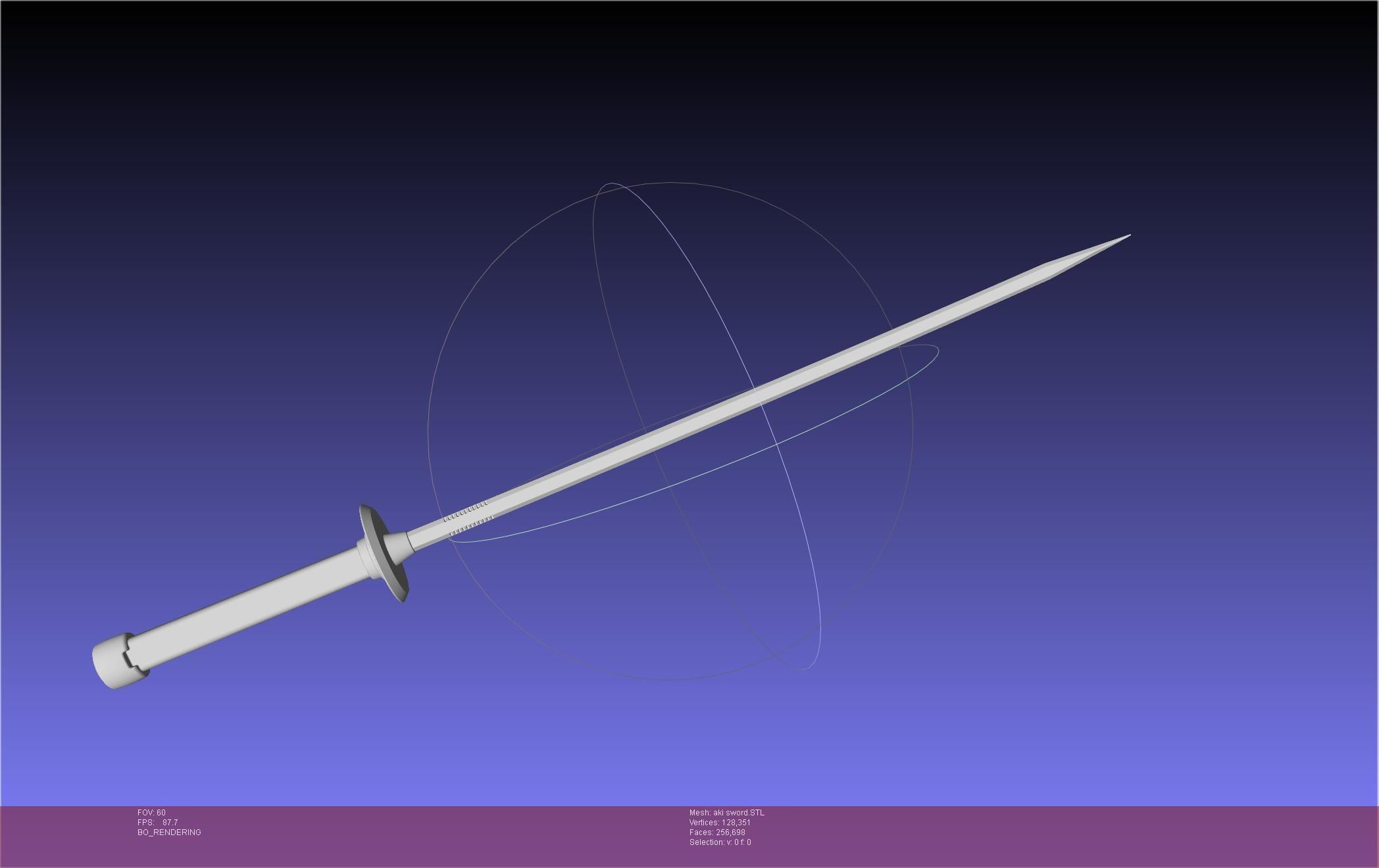 Chainsaw Man Aki Curse Sword Assembly 3D print model_2