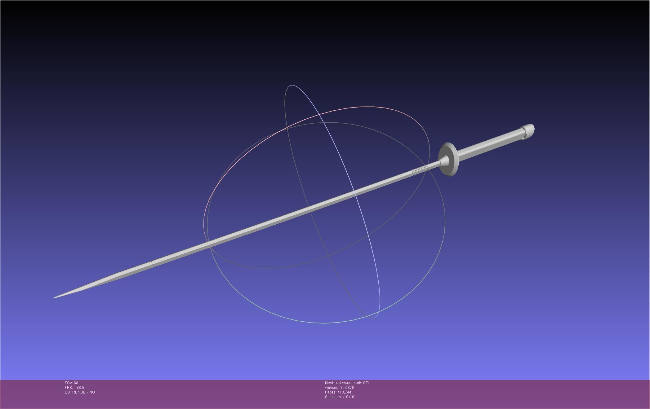 Chainsaw Man Aki Curse Sword Assembly 3D print model_46