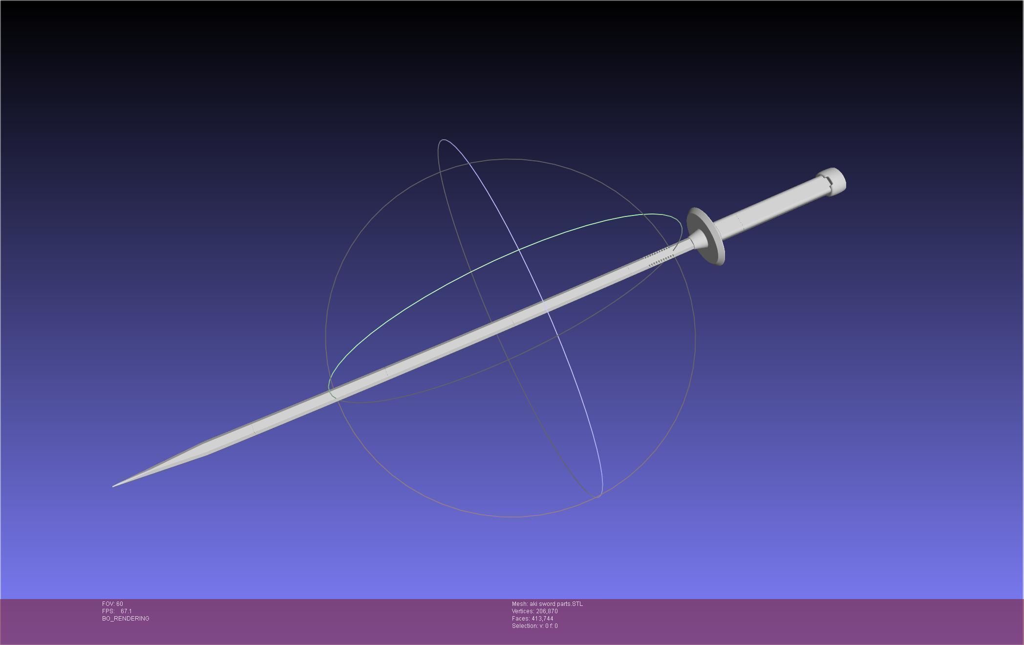 Chainsaw Man Aki Curse Sword Assembly 3D print model_42