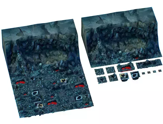 Undeground Base Module Lava Stone Cave