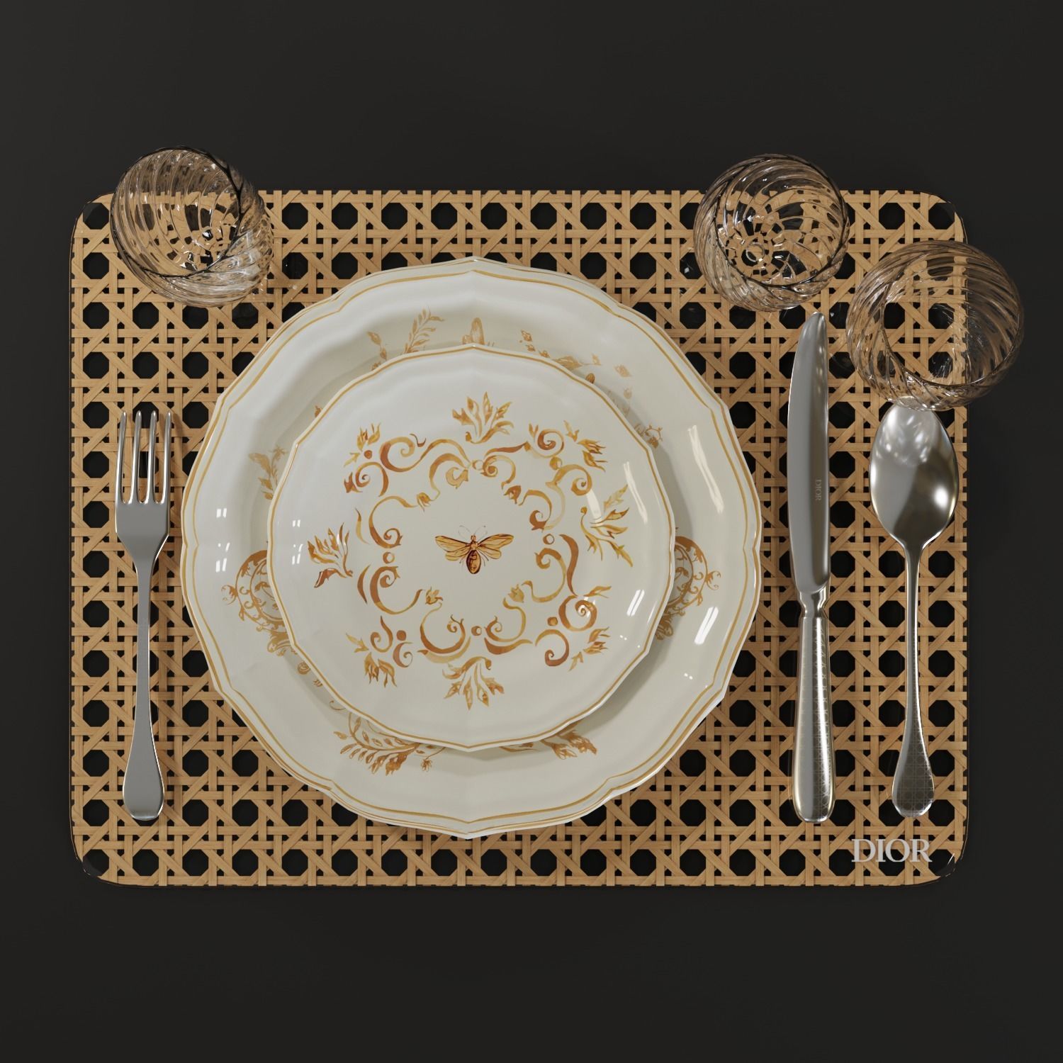 Dior Transparent Baroque Serving 3D model_1