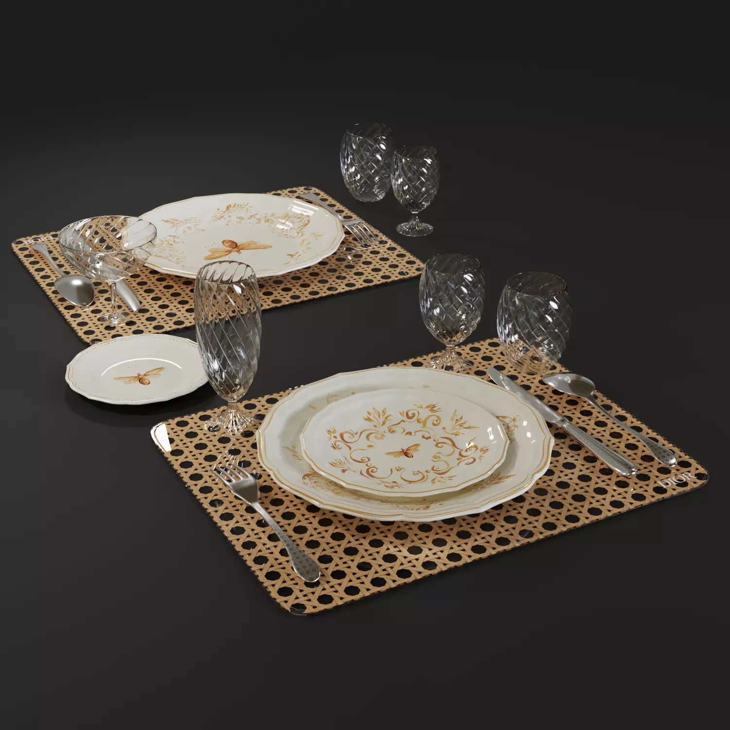 Dior Transparent Baroque Serving 3D model_0