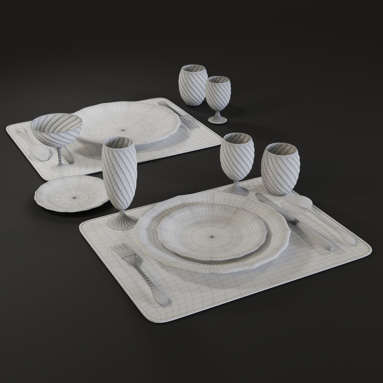 Dior Transparent Baroque Serving 3D model_3