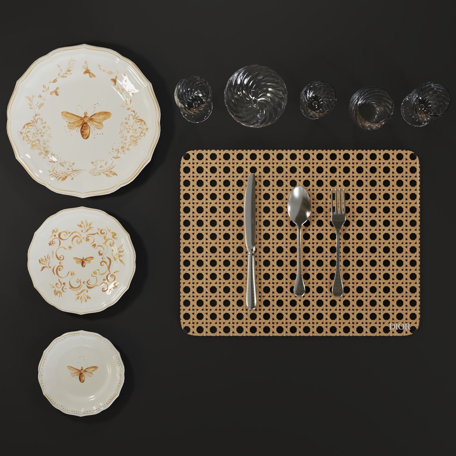 Dior Transparent Baroque Serving 3D model_2