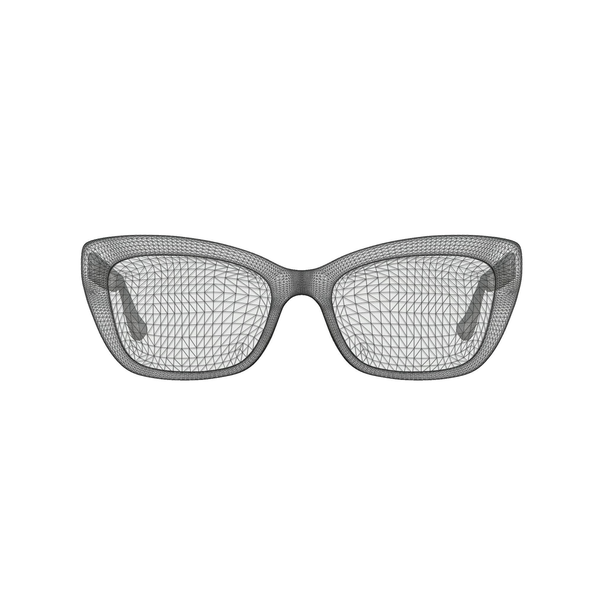 Gucci - GG0165O 006 Glasses Low-poly 3D model_7