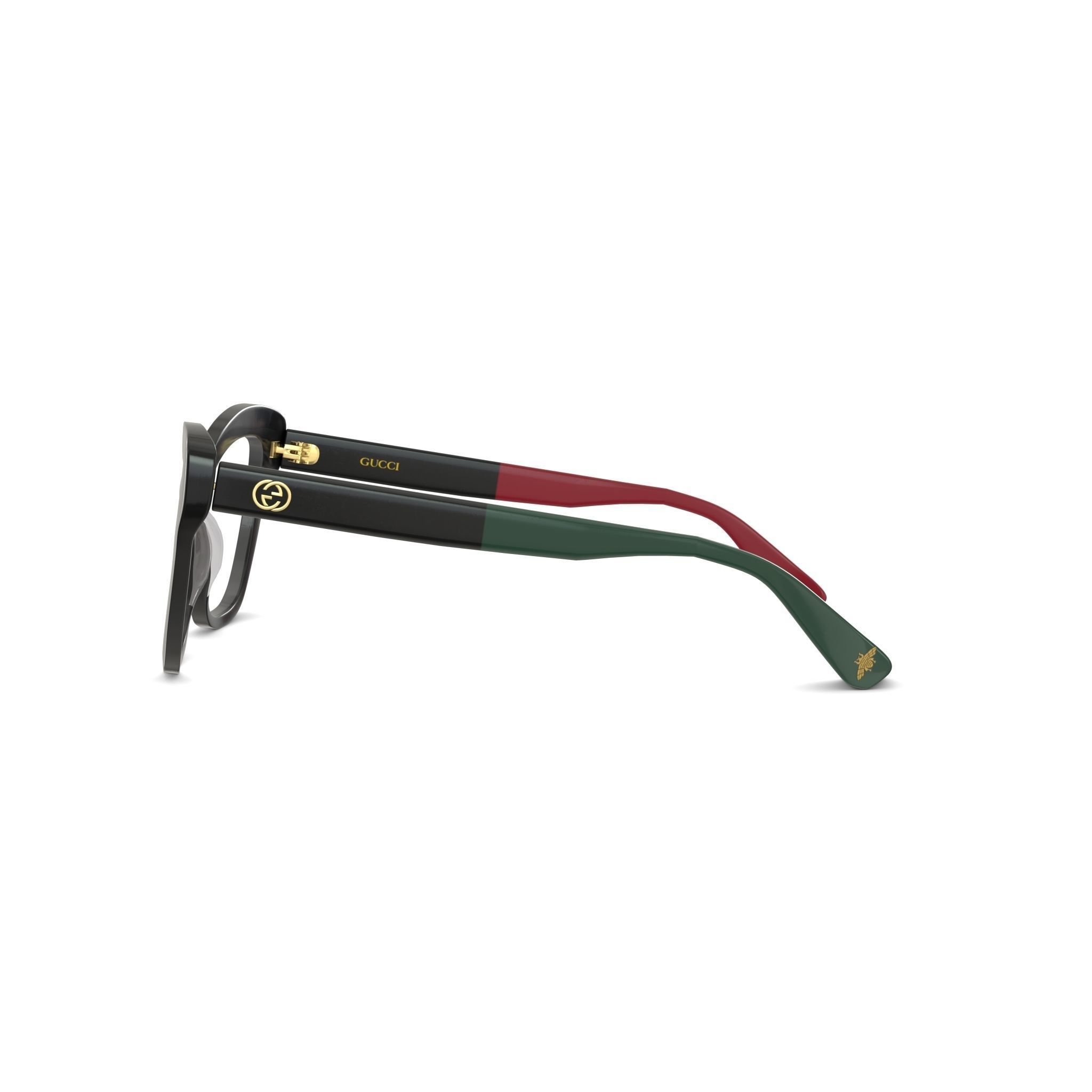 Gucci - GG0165O 006 Glasses Low-poly 3D model_3