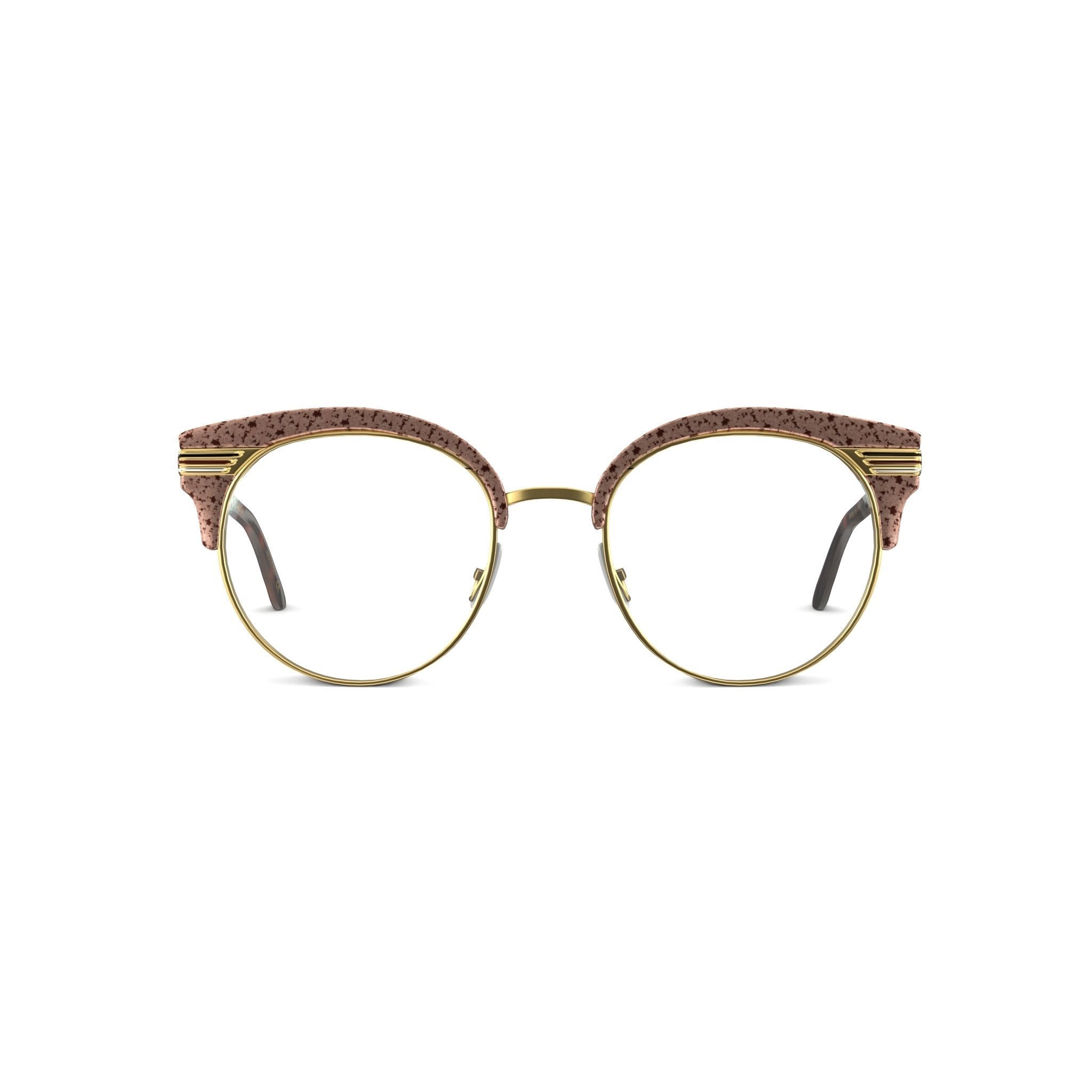 Gucci - GG 0285O 003 Glasses Low-poly 3D model_2