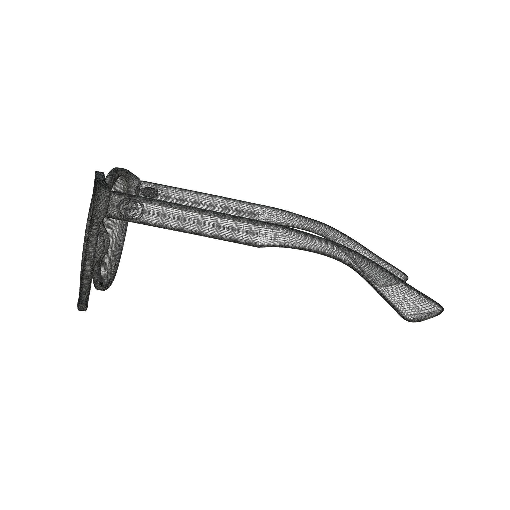 Gucci - GG 0035S 001 5422 Sunglasses Low-poly 3D model_7