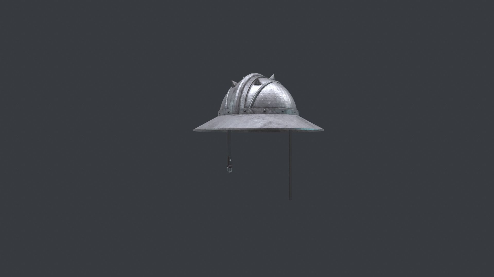 Medieval Helmet Low-poly 3D model_2