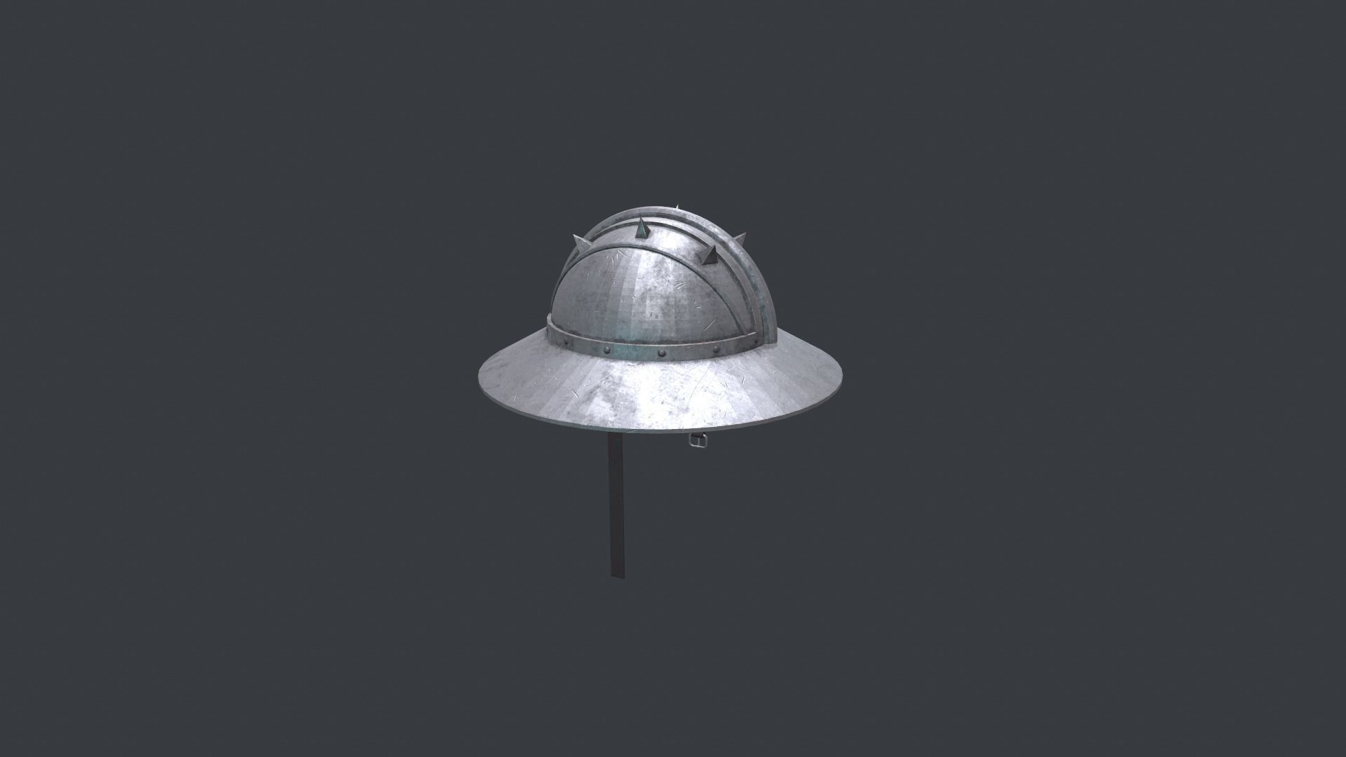Medieval Helmet Low-poly 3D model_1