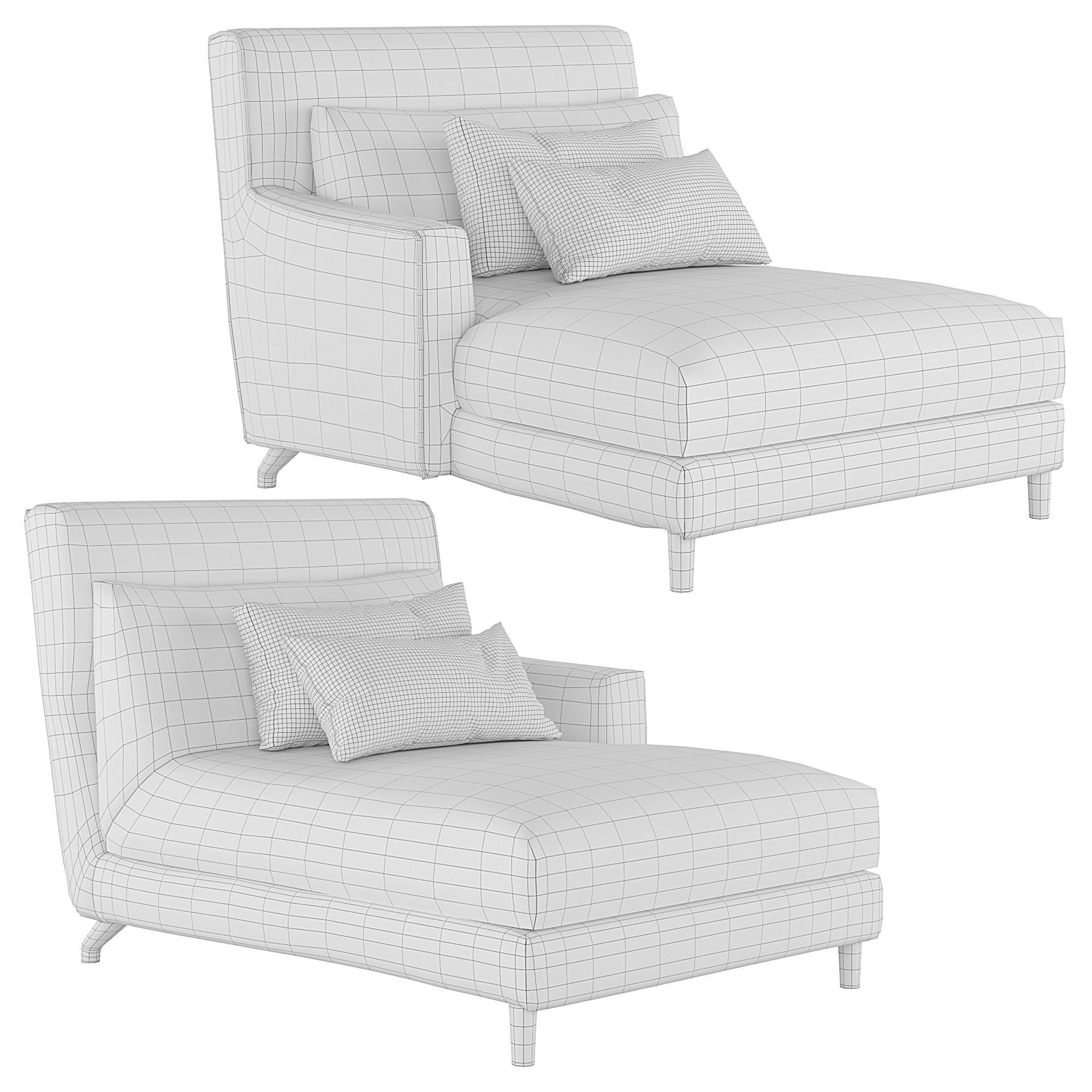 Daybed Folk 3D model_1