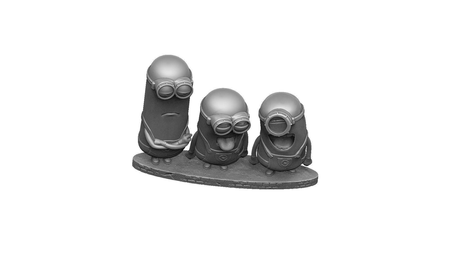 MINIONS FOR 3D PRINT STL OBJ 3D print model_10