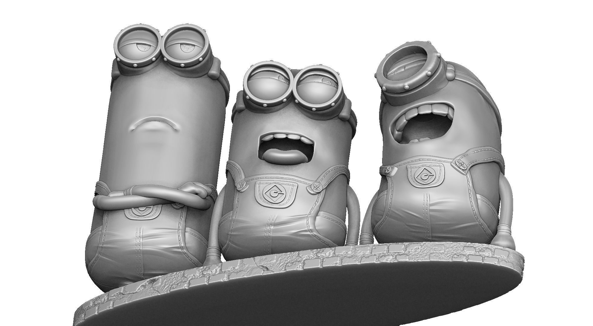 MINIONS FOR 3D PRINT STL OBJ 3D print model_8