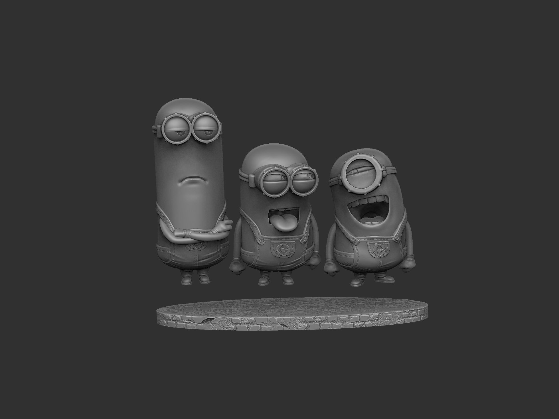 MINIONS FOR 3D PRINT STL OBJ 3D print model_15