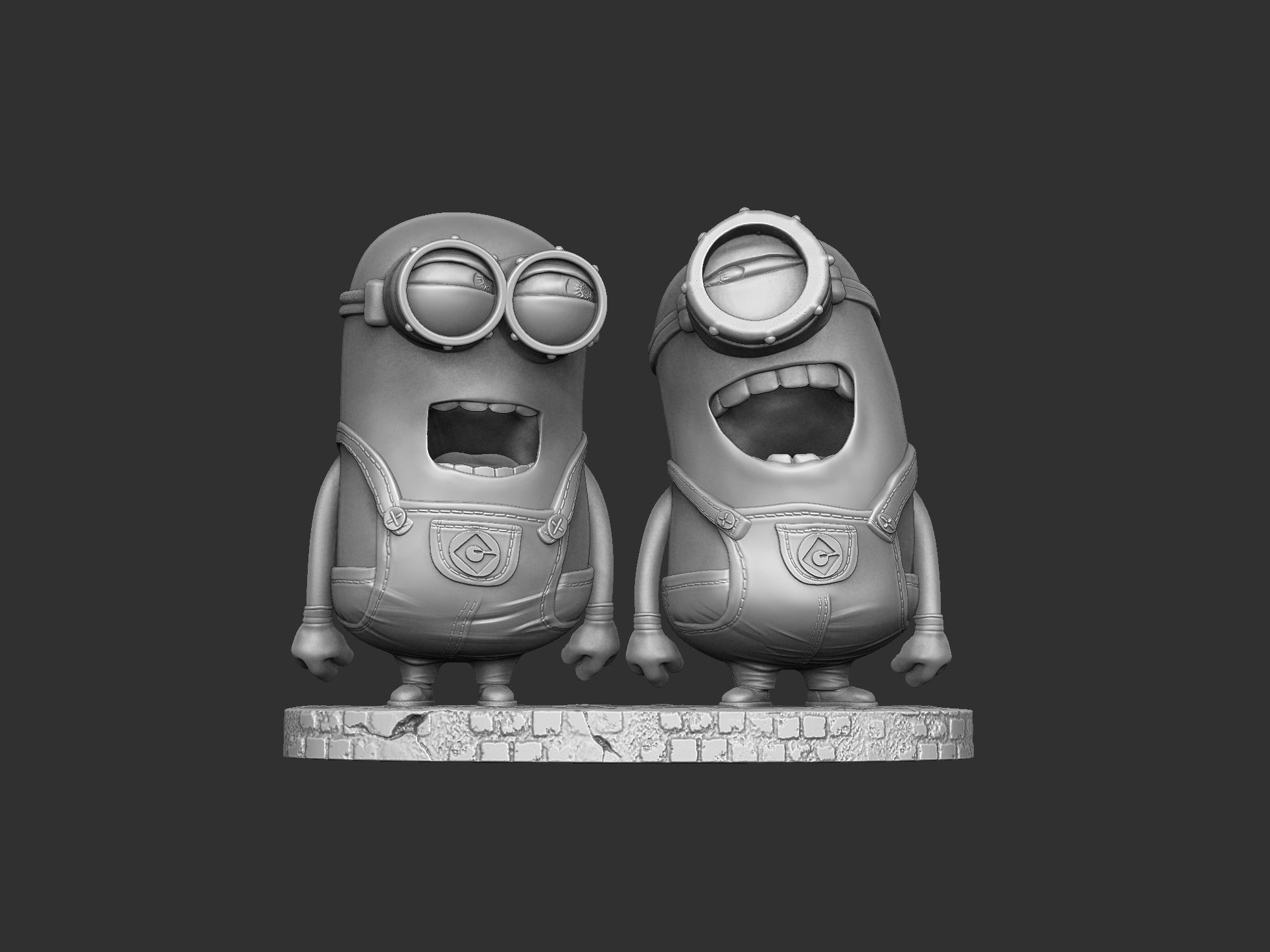 MINIONS FOR 3D PRINT STL OBJ 3D print model_19