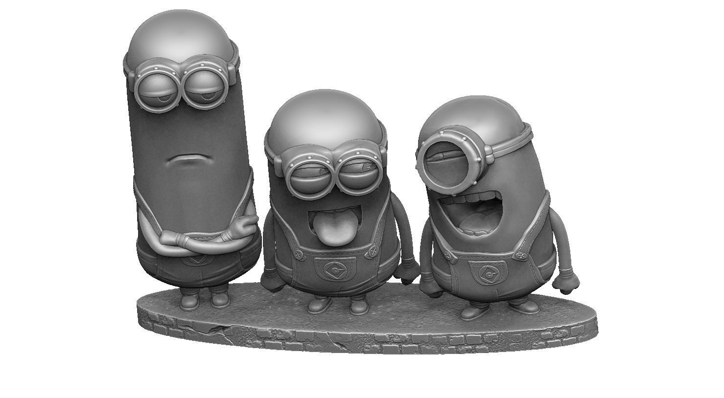 MINIONS FOR 3D PRINT STL OBJ 3D print model_4