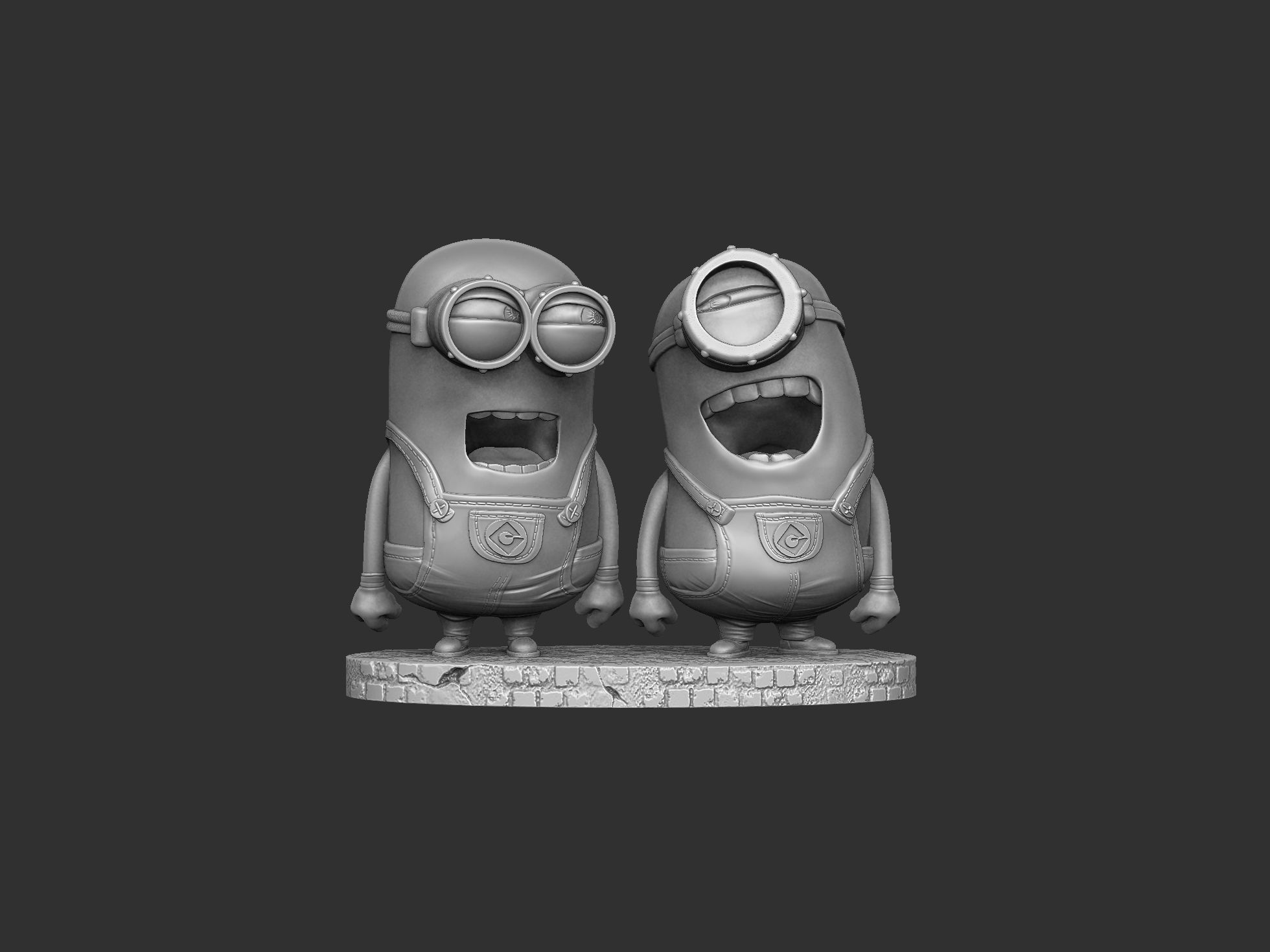 MINIONS FOR 3D PRINT STL OBJ 3D print model_16