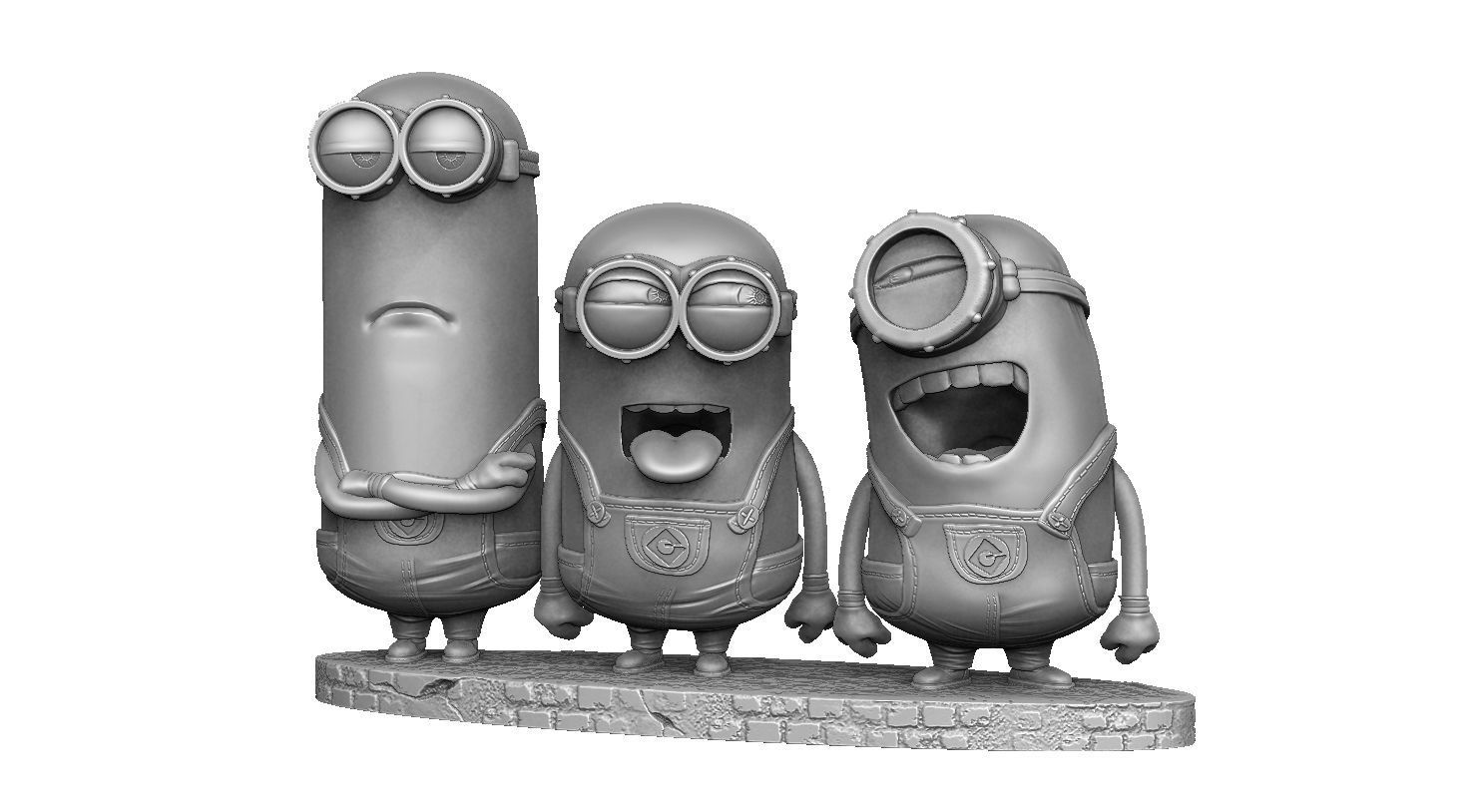 MINIONS FOR 3D PRINT STL OBJ 3D print model_2