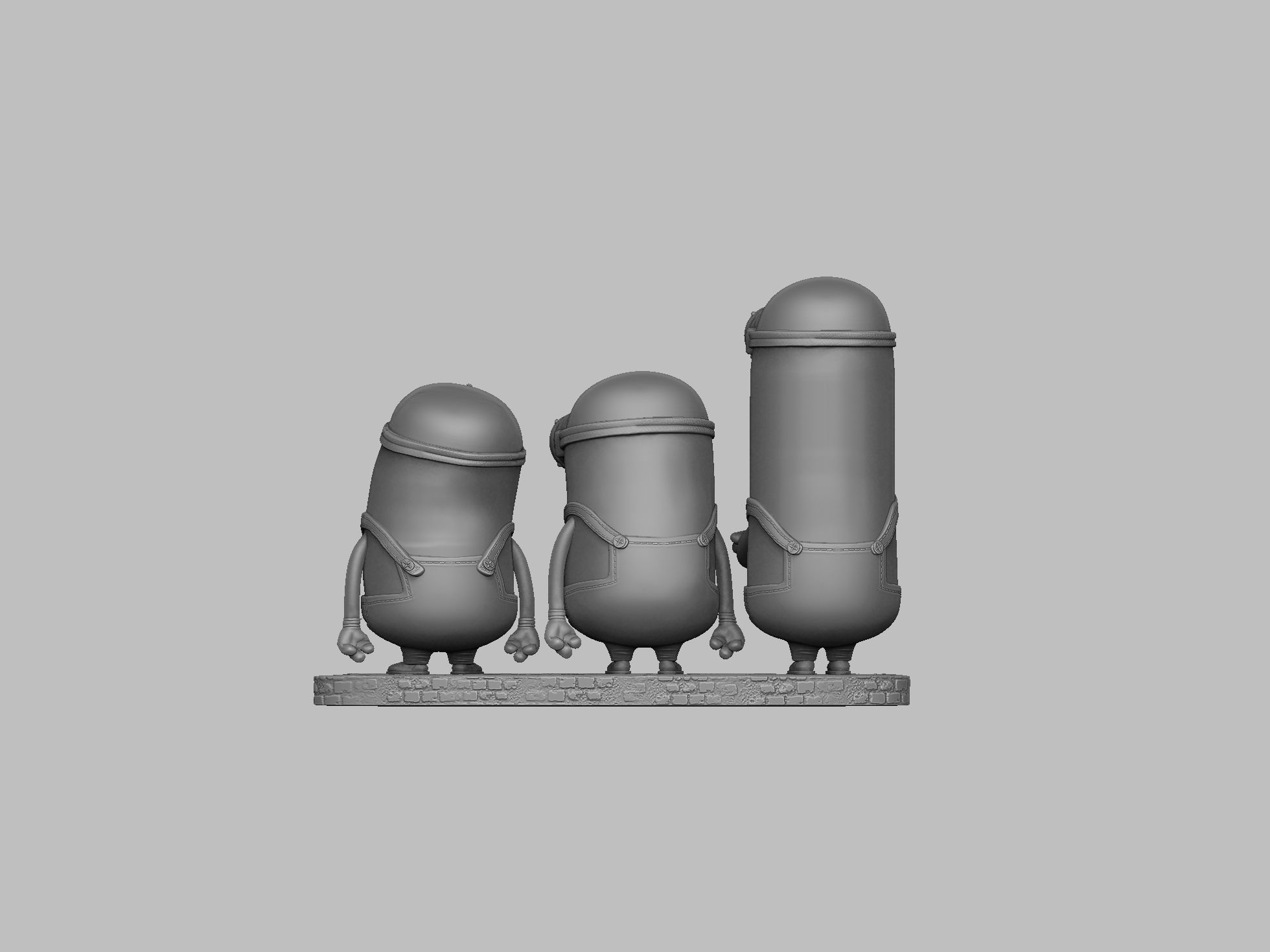 MINIONS FOR 3D PRINT STL OBJ 3D print model_3