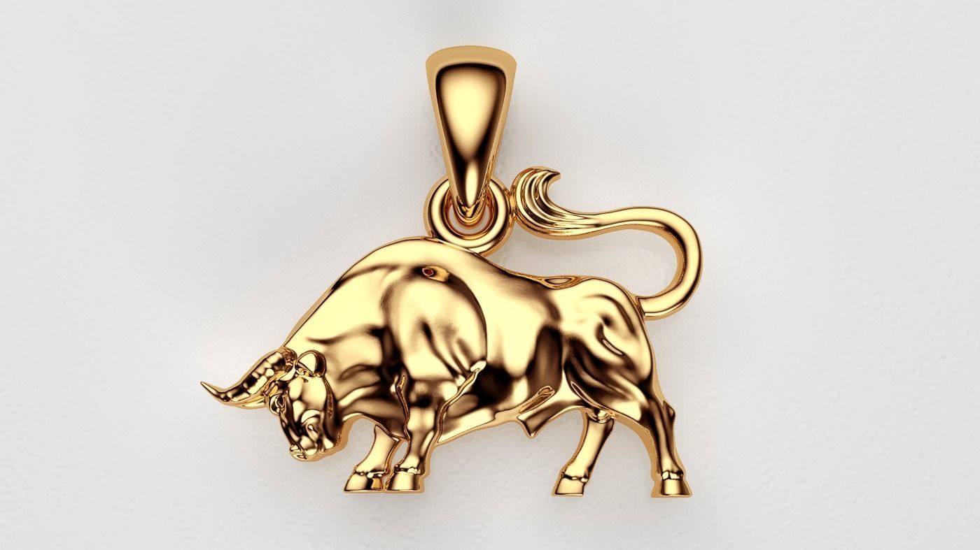 Taurus Pendant 3D print model_11