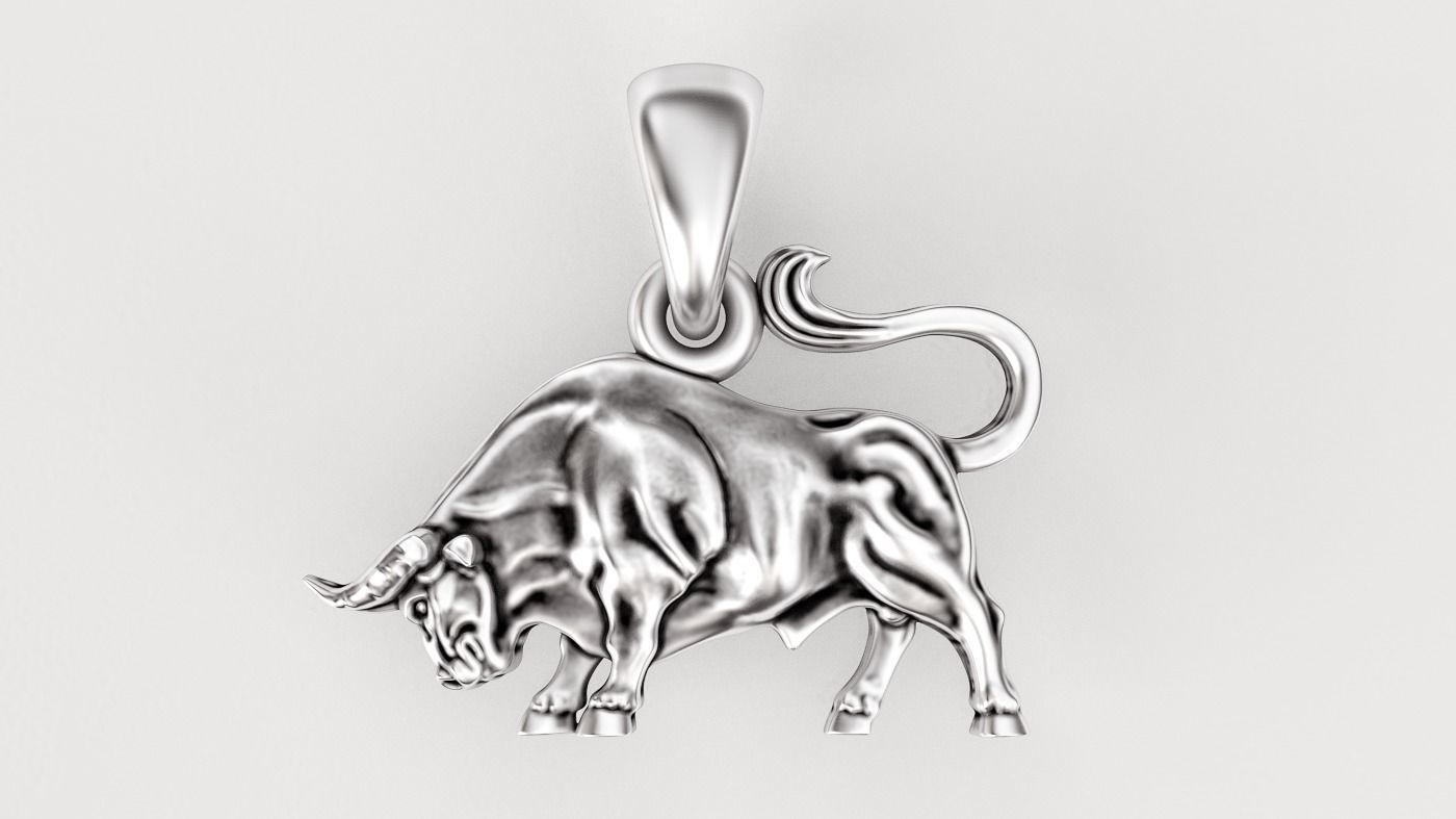 Taurus Pendant 3D print model_9