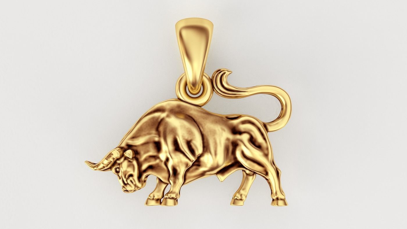 Taurus Pendant 3D print model_13