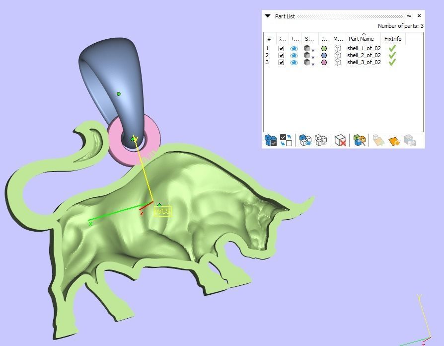 Taurus Pendant 3D print model_5