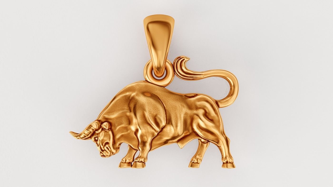 Taurus Pendant 3D print model_10
