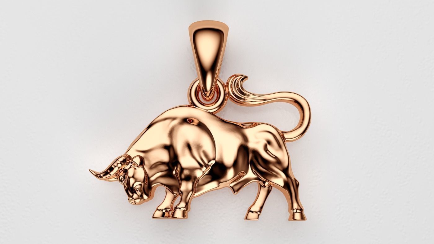 Taurus Pendant 3D print model_14