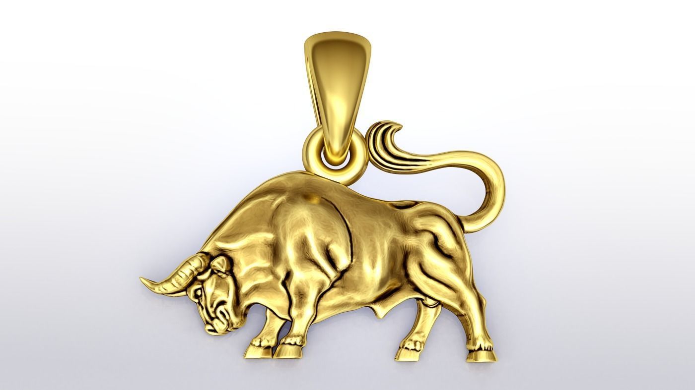 Taurus Pendant 3D print model_15