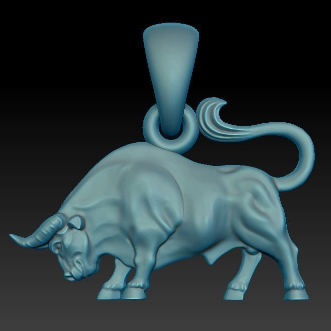 Taurus Pendant 3D print model_1